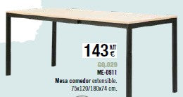 28013 MESA COMEDOR EXTENSIBLE GQ 029