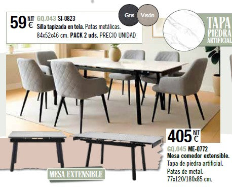 28017 MESAS Y SILLAS DE SALON
