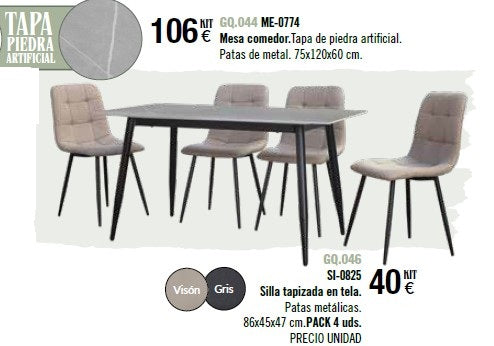 28018 MESA Y SILLAS COMEDOR GQ 044