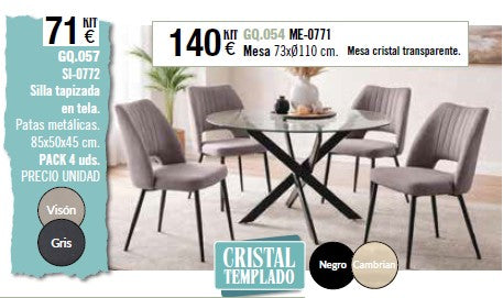 28019 MESA REDONDA Y SILLAS