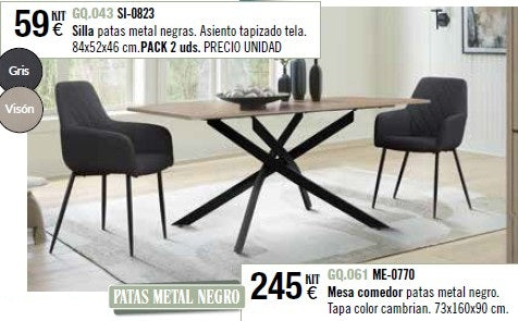 28019 MESA PATA EQUIS METAL