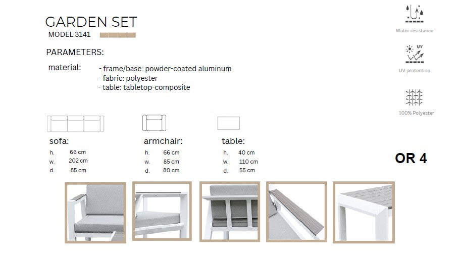 7314100 SET JARDIN 4 PIEZAS