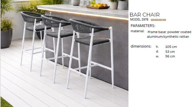 TABURETE BAR RATTAN SINTETICO 7397800