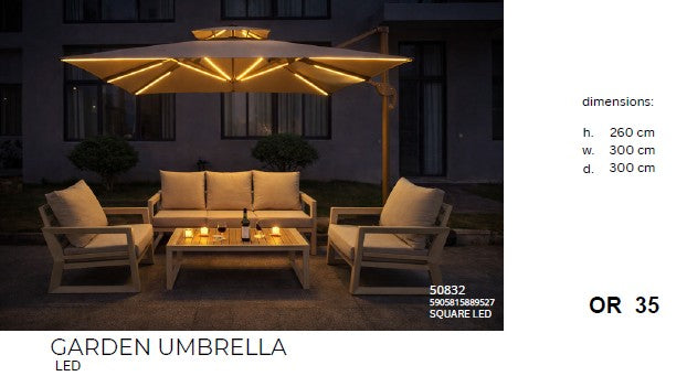 SOMBRILLA CUADRADA LED 75083200